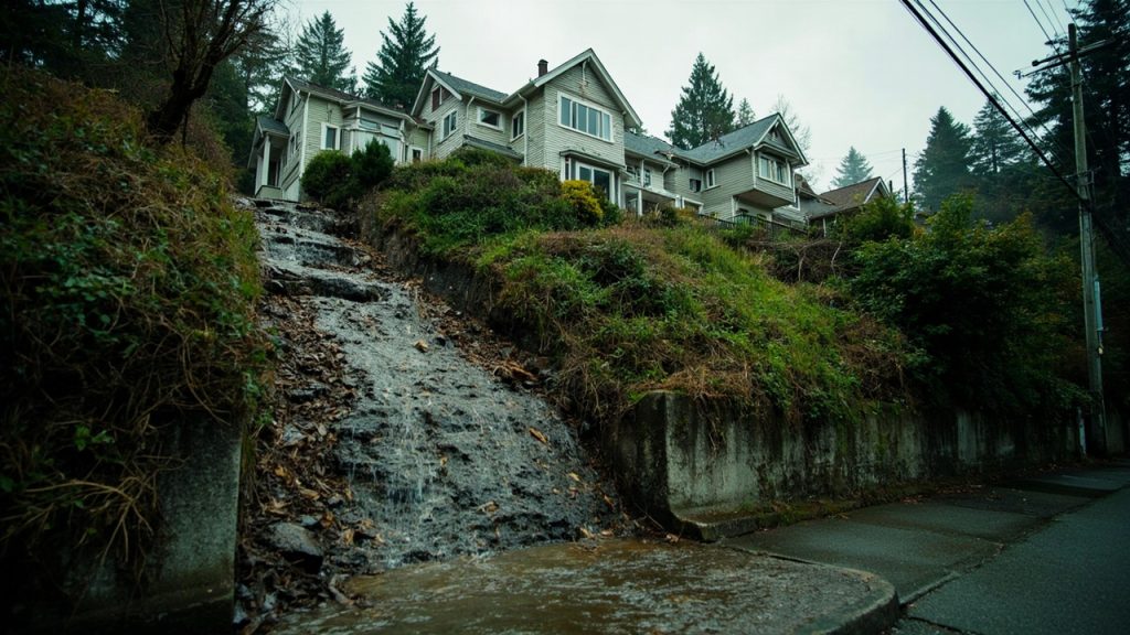 How heavy rain and poor drainage impact landslide