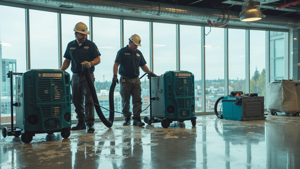 Redmond office water damage repairs that won t shu